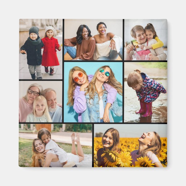 Skapa din egen 8-fotokollage magnet (Framsidan)