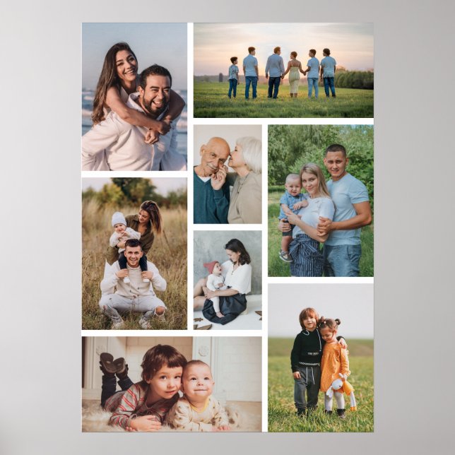 Skapa din egen 8-fotokollage poster (Framsidan)
