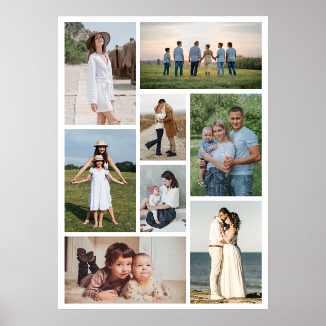 Skapa din egen 8-fotokollage poster (Framsidan)
