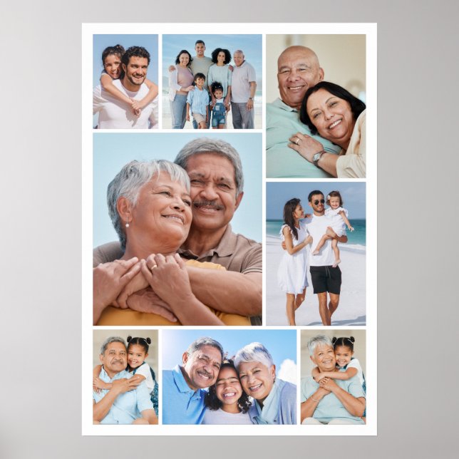 Skapa din egen 8-fotokollage poster (Framsidan)