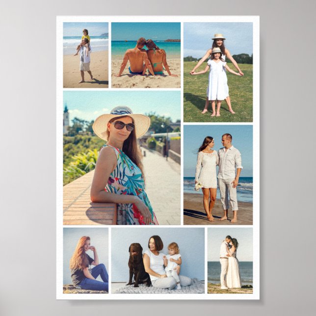 Skapa din egen 8-fotokollage poster (Framsidan)