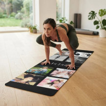 Skapa Din Egen 8 Fotos Kollage Och Namnge Yogamatt