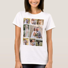 Skapa din egen 8 Photo Bröllop Collage T Shirt