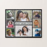 Skapa din egen 8 Photo Collage Best Mamma någonsin Pussel<br><div class="desc">Personligen med multifotokollage med 8 bilder och "Bästa Mamma någonsin"-typografin gör den till en unik gåva till mamma.</div>