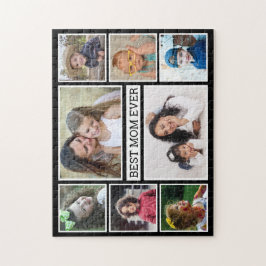 Skapa din egen 8 Photo Collage Best Mamma någonsin Pussel