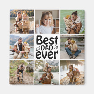 Skapa din egen 8 Photo Collage Best Pappa någonsin Magnet