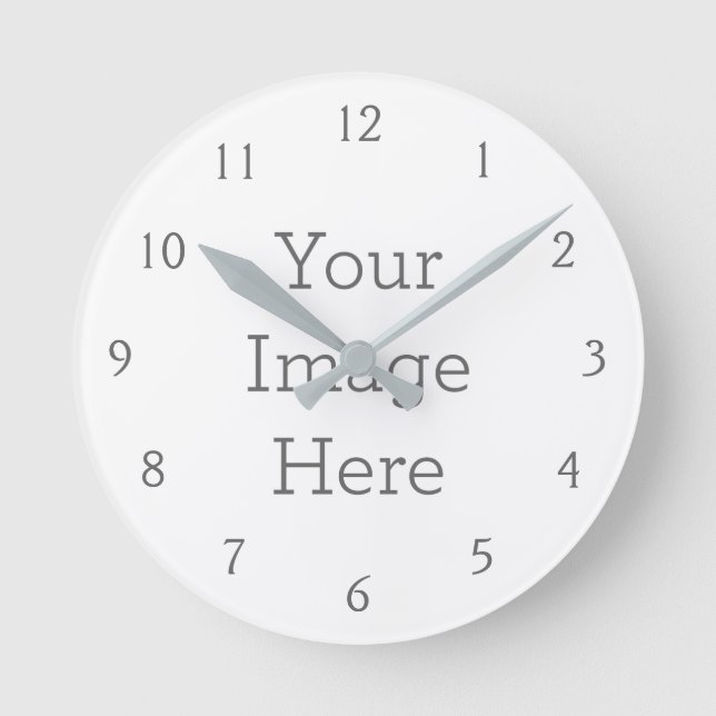 Väggklocka, 20,3 cm rund akryl (Framsida)