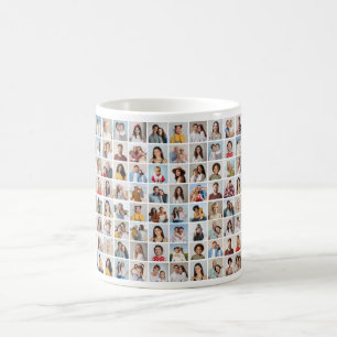 Skapa din egen 96-fotokollage kaffemugg
