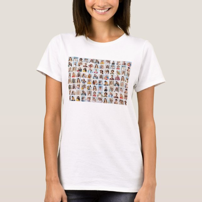 Skapa din egen 96-fotokollage t shirt (Framsida)