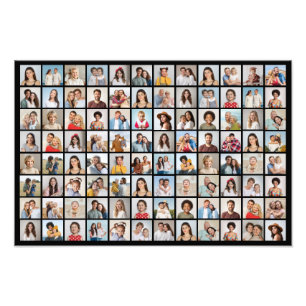 Skapa din egen 96 Photo Collage Photo EnUtvidgning Fototryck