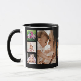 Skapa din egen 9-familjs fotokollage Black Mugg