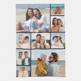 Skapa din egen 9-foto collage kökshandduk