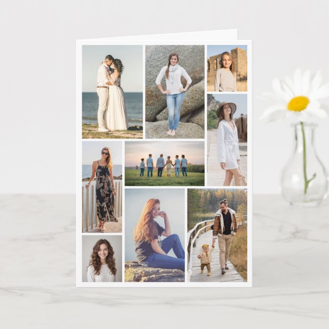 Skapa din egen 9-foto collage vikt kort (Liten växt)