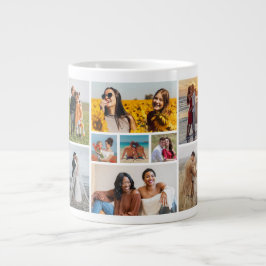 Skapa din egen 9-fotokollage jumbo mugg