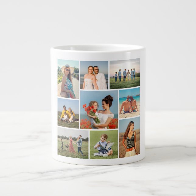 Skapa din egen 9-fotokollage jumbo mugg (Framsidan)