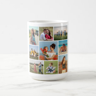 Skapa din egen 9-fotokollage kaffemugg