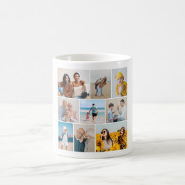 Skapa din egen 9-fotokollage kaffemugg