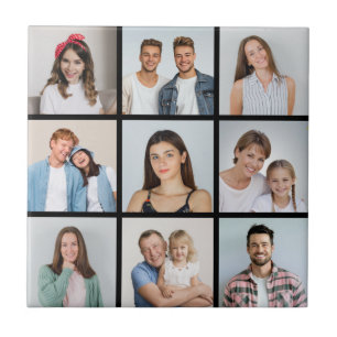 Skapa din egen 9-fotokollage kakelplatta