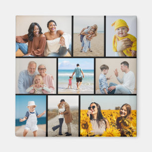 Skapa din egen 9-fotokollage magnet