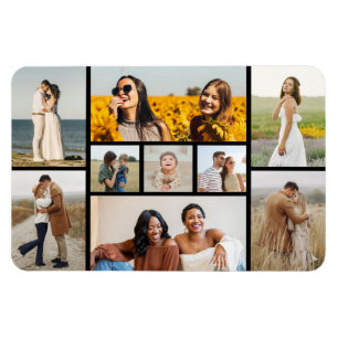 Skapa din egen 9-fotokollage magnet