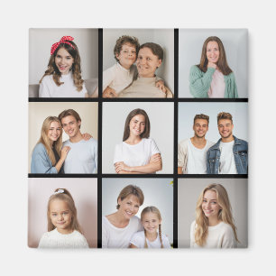 Skapa din egen 9-fotokollage magnet