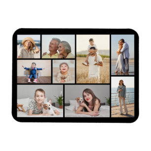 Skapa din egen 9-fotokollage magnet
