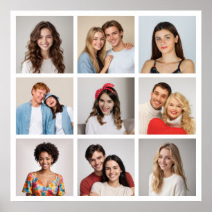 Skapa din egen 9-fotokollage poster