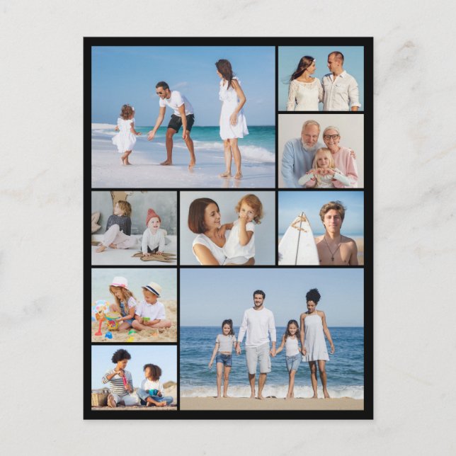 Skapa din egen 9-fotokollage vykort (Framsida)