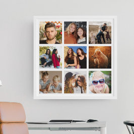 Skapa din egen 9-kvadratisk fotokollage Poster