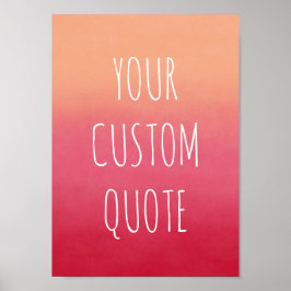 Skapa din egen Abstrakt för Rosa av motiv för offe Poster