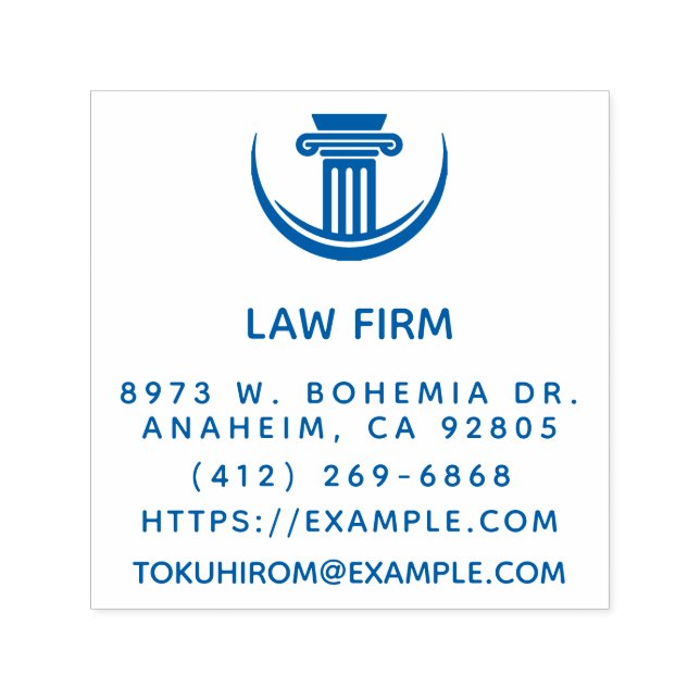 Skapa din egen advokatfirma Namn Returadress Självfärgande Stämpel (Design)