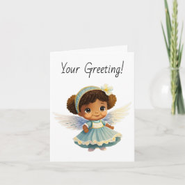 Skapa din egen afrikanska Angel Girl Helgkort