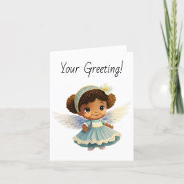 Skapa din egen afrikanska Angel Girl Helgkort