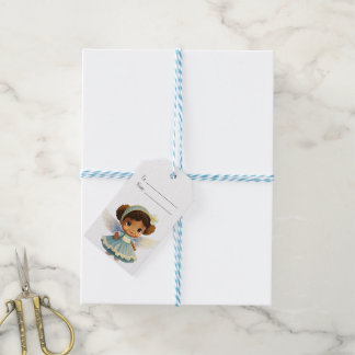 Skapa Din Egen Afroamerikansk Ängelslickebarn Presentetikett