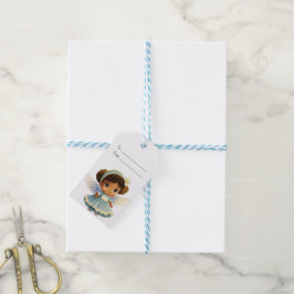 Skapa din egen afroamerikanska ängel flicka presentetikett