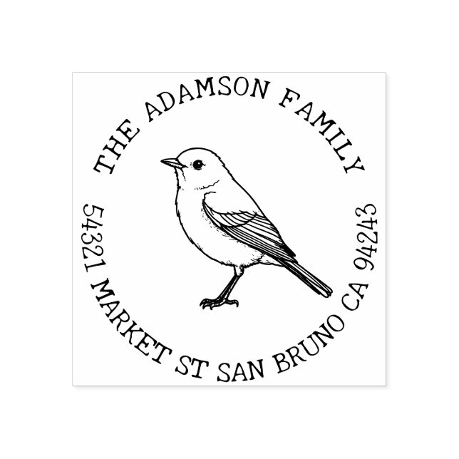 Skapa din egen amerikanska Robin Namn-Returadress Stämpel (Tryck)