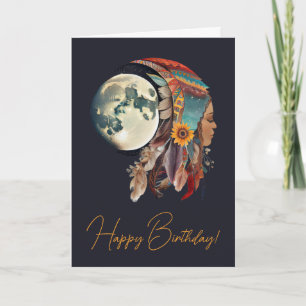 Skapa din egen Andlig Boho Full Moon Helgkort