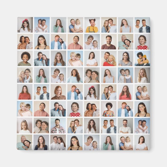Skapa Din Egen Anpassad 64-Fotocollage Magnet (Framsidan)