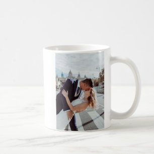 Skapa Din Egen Anpassad Din Bild Här Bröllop Kaffemugg