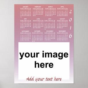 Skapa din egen anpassade 2016-foto-kalender poster