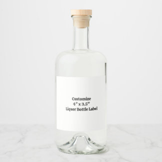 Skapa din egen anpassade 4" x 3,5" spritflaska spritflaskor etikett