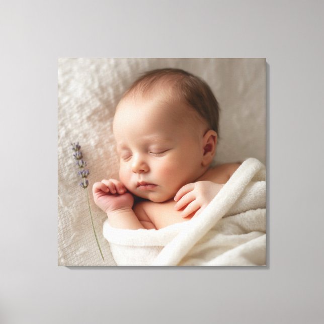 Skapa din egen anpassade baby canvastryck (Framsida)