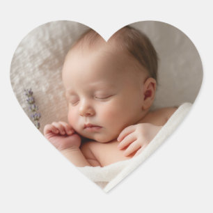 Skapa din egen anpassade baby hjärtformat klistermärke