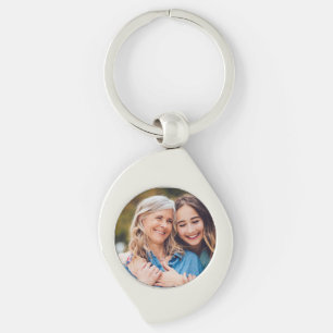 Skapa din egen anpassade bild DIY Swirl Silverfärgad Nyckelring