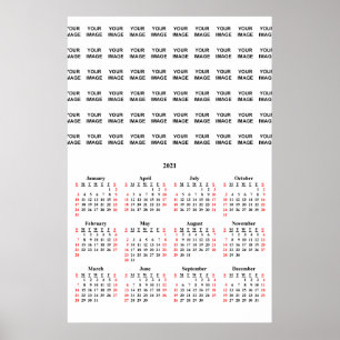 Skapa din egen anpassade kalenderaffisch för 2021 poster