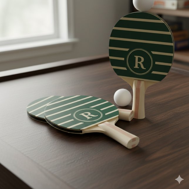 Skapa din egen anpassade namnmonogramdesign pingisracket (Skapare uppladdad)