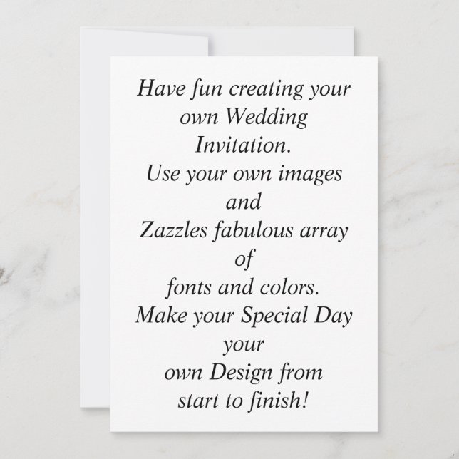 Skapa din egen anpassade och Personlig Bröllop Inbjudningar (Framsida)
