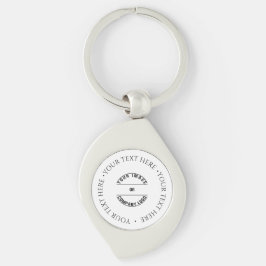 Skapa din egen anpassade personliga tomma mall swirl silverfärgad nyckelring