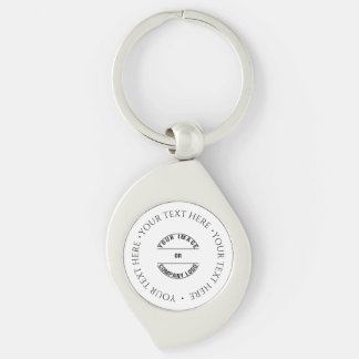 Skapa din egen anpassade personliga tomma mall swirl silverfärgad nyckelring