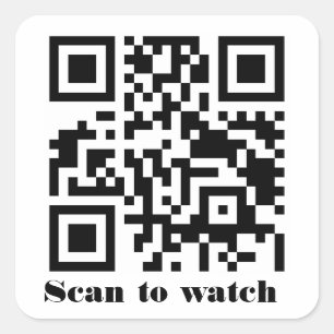 Skapa din egen anpassade QR-kod Webbplatsadress UR Fyrkantigt Klistermärke